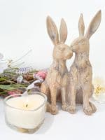 Driftwood Effect Pair Of Hares